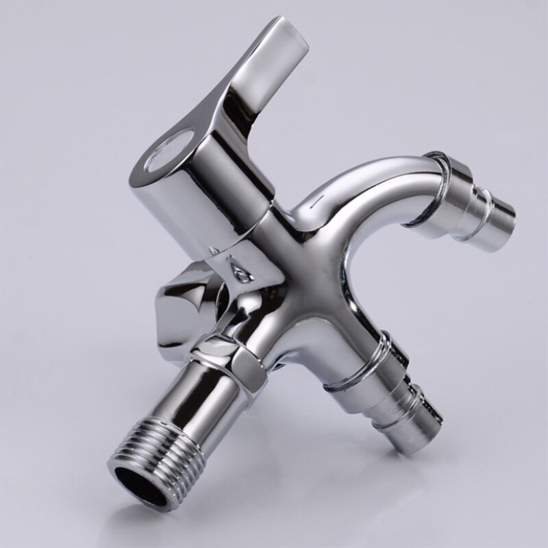1pc Multi-function Faucet Double Faucet Quick Open Single Cold Bibcocks G1/2' Washing Machine Tap