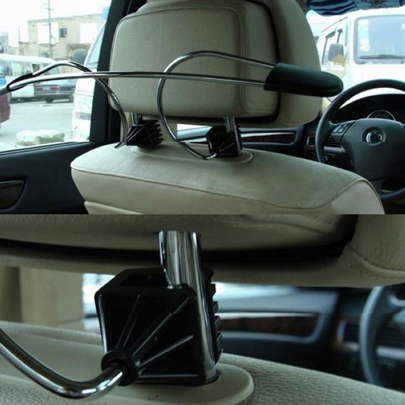 Stainless Steel Car Coat Hanger Back Seat Headrest Clothes Jackets Hangers Holder Rack Hook Auto Accessories