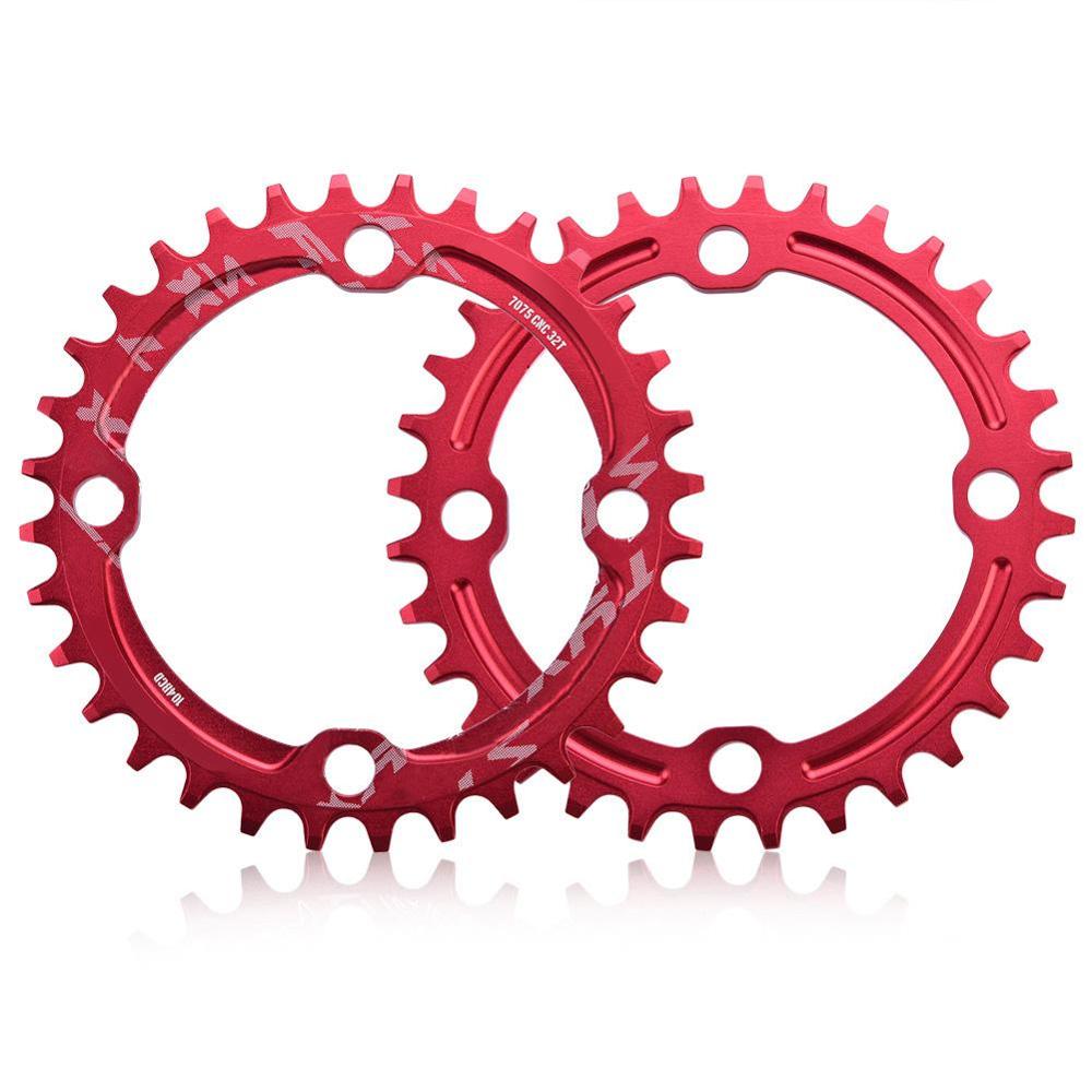 Fiets 104 bcd ovaal smal breed kettingblad mtb mountainbike 32t 34t 36t 38t kroon crankstel enkelvoudige tandplaat onderdelen 104 bcd