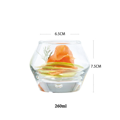 Blyfritt kristallglas ölkoppar cocktailglas rund sallad fruktkopp vinkopp bar hotellfest bröllopsdryck: 260ml