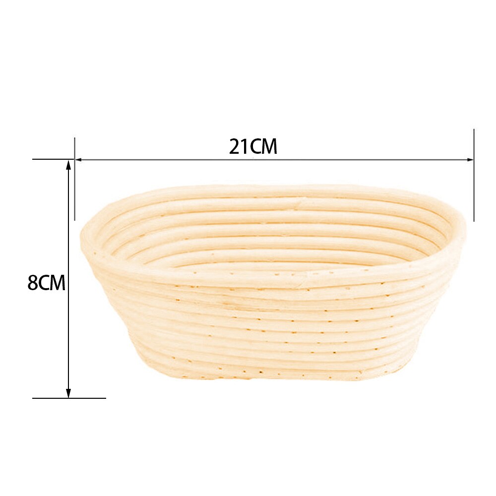 Natural Rattan Bread Proofing Basket Natural Oval Rattan Wicker Dough Fermentation Sourdough Banneton Bread Basket Baking Tools: Dark Khaki