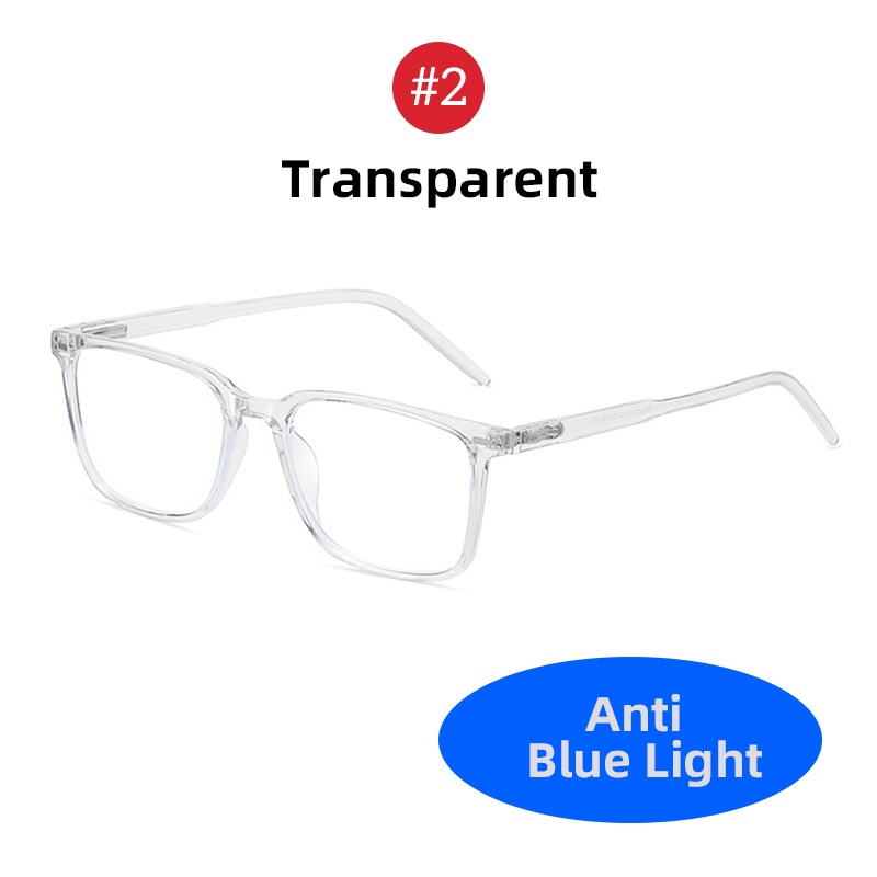VIVIBEE 2025 Square Blue light Blocking Glasses Men TR90 Light Frame Anti Blue Ray Eyeglasses Women Classic Computer Eyewear: MULTI
