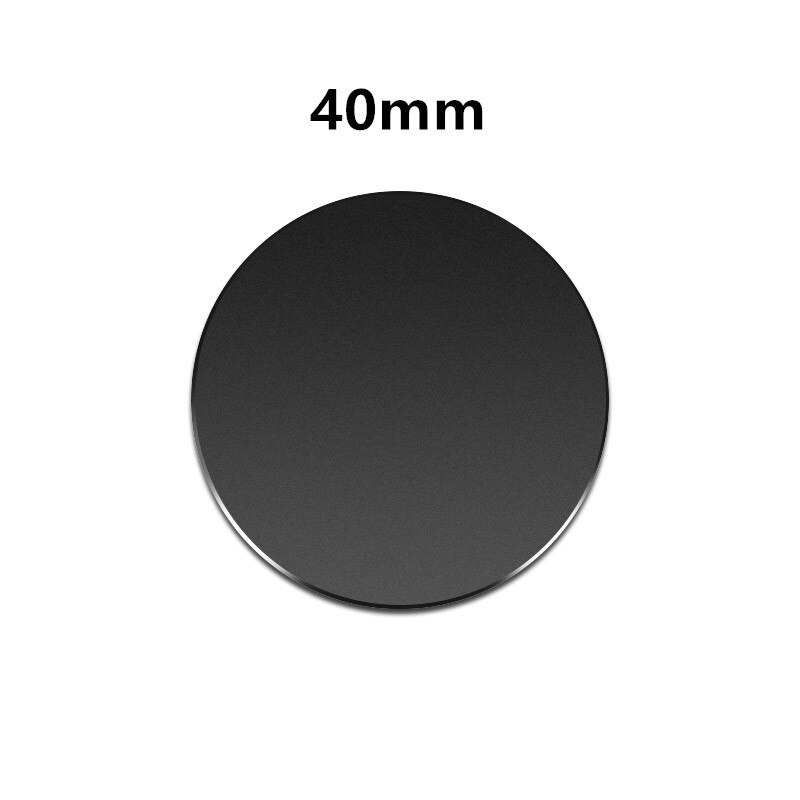 1 stücke/2 stücke/5 stücke Magnetische Metall Platte Für Auto Telefon Halter Universal Eisen Blatt Disk 3M Aufkleber Montieren Handy Magnet Ständer: 1PCS Black 40x40