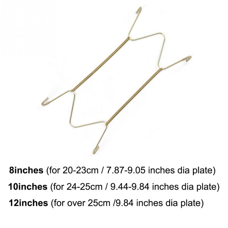 Plate Dishes Stainless Steel Hanger Spring Plates Holder Hook Wall Mount Adapter Home Decoration shelf kitchen props