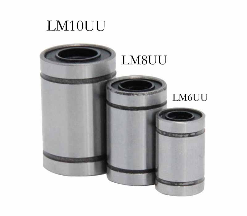 Lote de 10 unidades de rodamiento lineal LM8UU de 8mm, rodamiento lineal de 8mm, piezas de impresora 3d LM8, piezas de cnc,