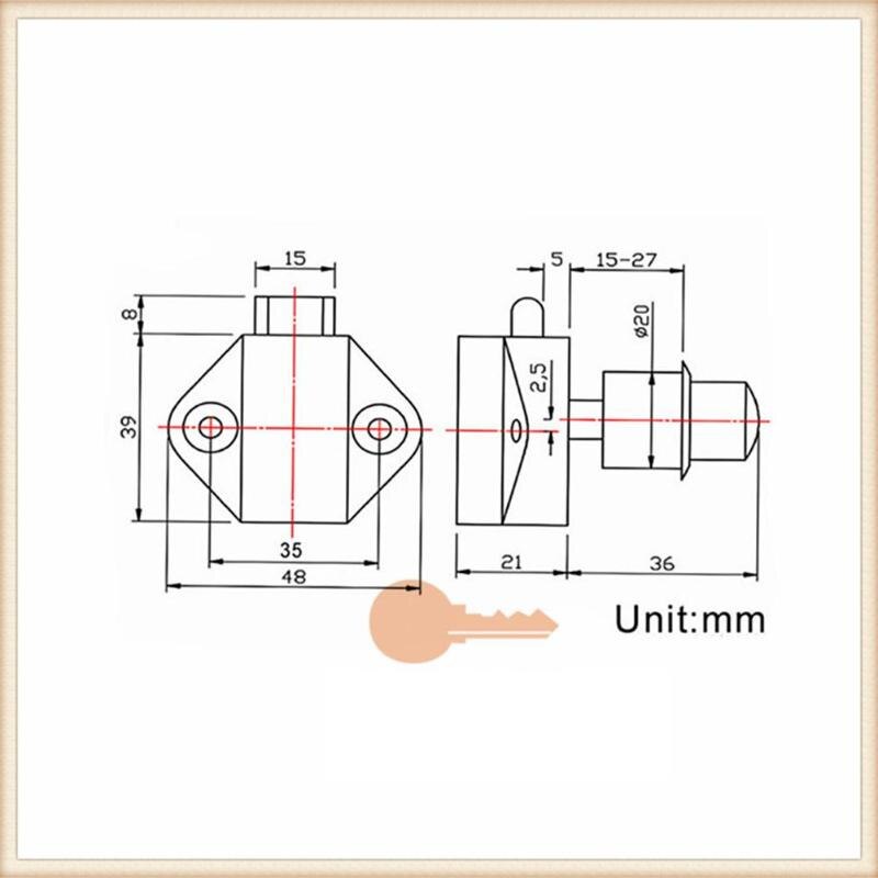 Camper Auto Push Lock RV Caravan Boot Motor Kast Lade Klink Knop Lock