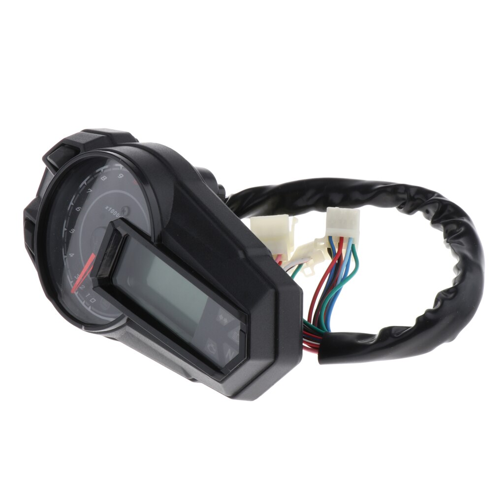 SHU-store Fit for 1x Sensor Draadkabel 2x Magneet Motorfiets Digitale Odometer Snelheidsmeter Toerenteller Sensor (Color : Black