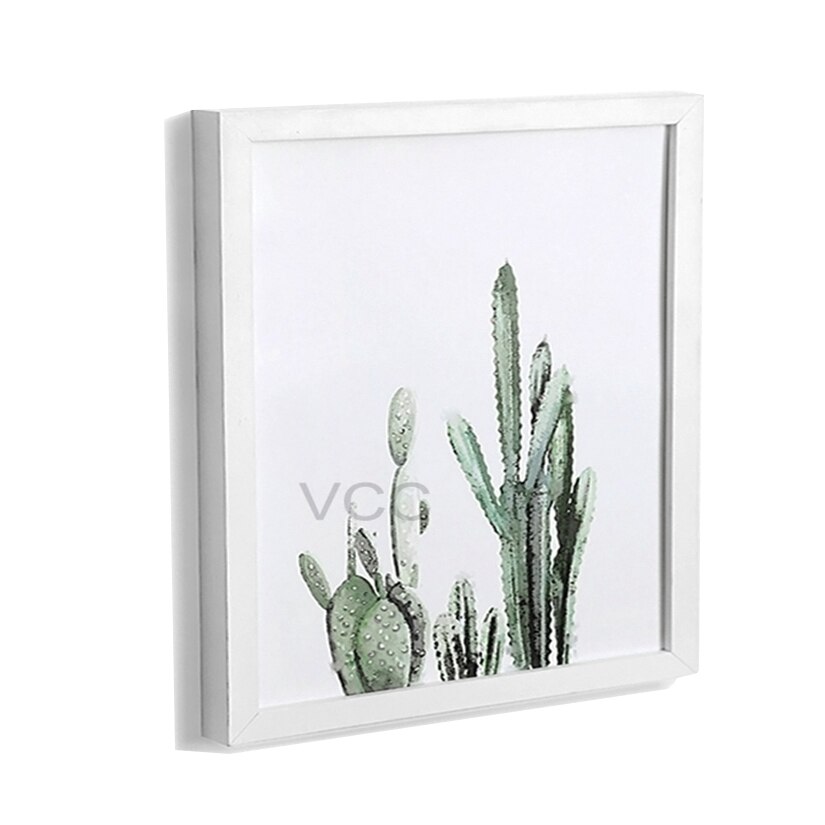 Nature cadre Photo carré en bois 30X30 35X35cm plexiglas inclure des cadres Photo d'affiche pour cadre Photo tenture murale: 12 pouces / WHITE