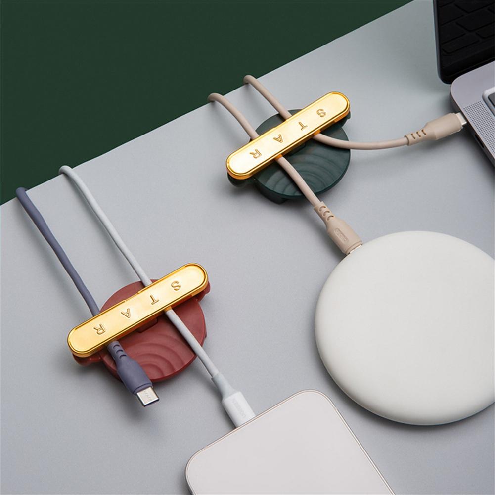 2Pcs/Set Wire Organizer Chic Fall-Prevention Attractive Wire Organizer 4 Colors Wire Hook