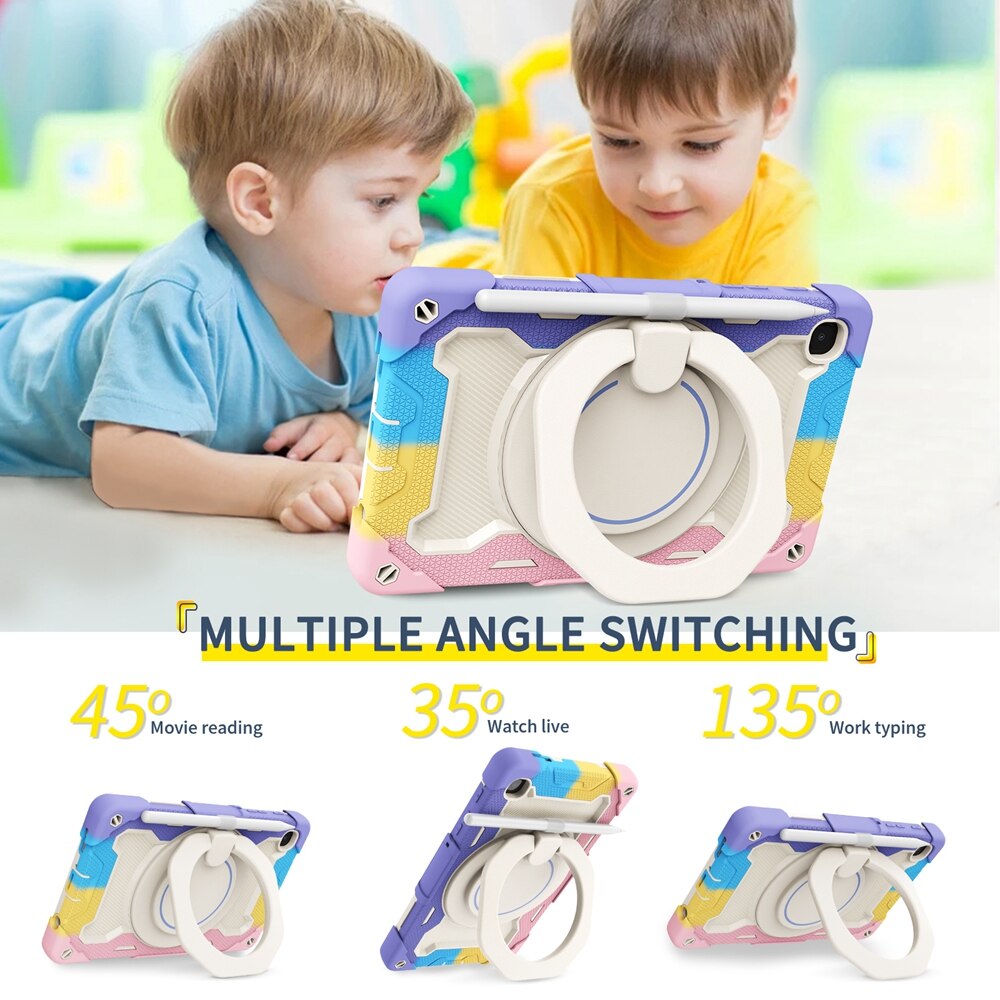 Kids Case for Samsung Galaxy Tab A7 Lite Case 8.7 Inch SM-T220 T225 Tablet Protective Cover with 360 Rotation Handheld Funda