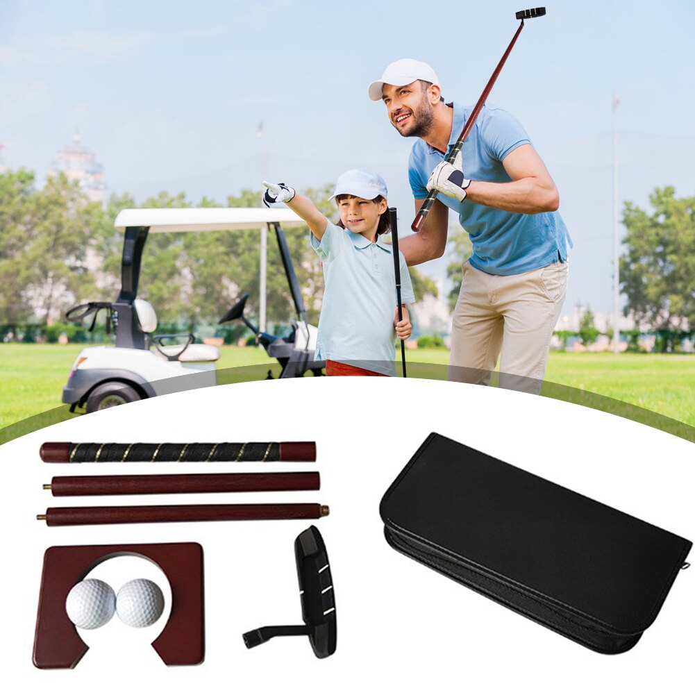 Golf Putting Practicing Kit Set Training Aids Tool Equipment Golf Putter Putting Trainer Mini Golf Equipment Practice Kit