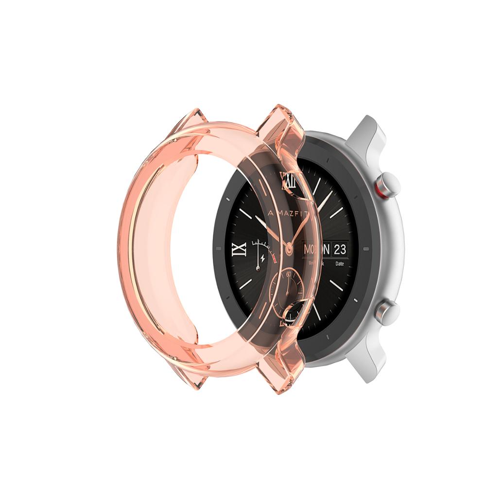 Cubierta de borde exterior de Metal para Xiaomi Amazfit GTR de 47MM, anillo con bisel, caja protectora de velocidad para reloj Amazfit GTR de 42mm: Rosa / For Amzafit GTR 42mm