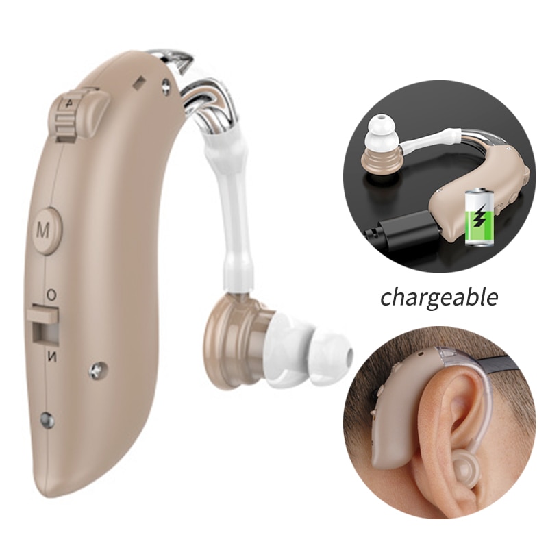 Mini Rechargeable Hearing Aid Digital Hearing Aids Adjustable Tone Sound Amplifier Portable Deaf Elderly Bluetooth Hearing Aid