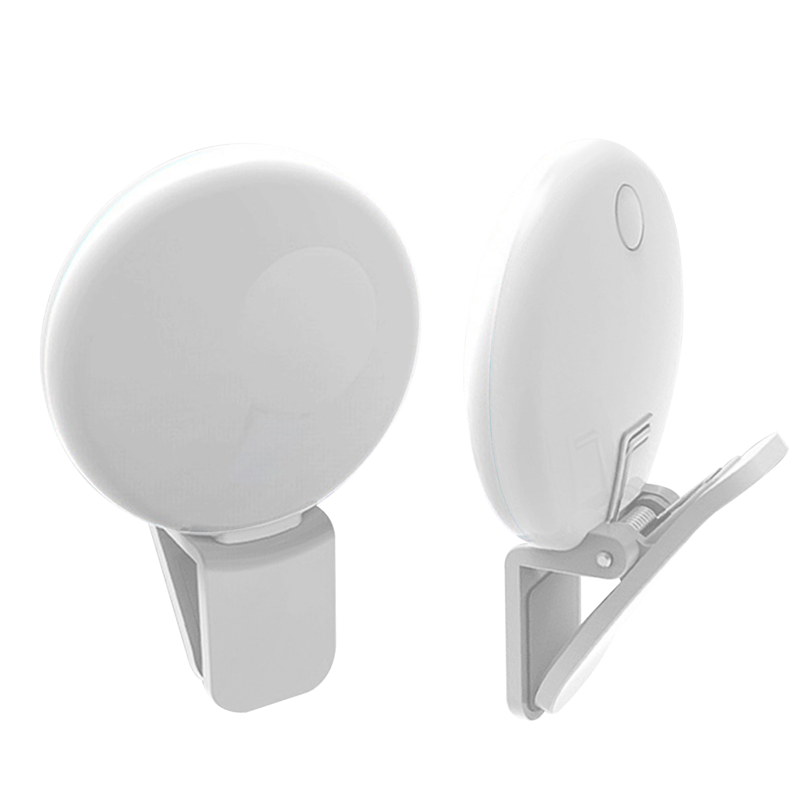 Mini Selfie Licht Mobiele Telefoon Draagbare Externe Led Flasher Led Licht Invullen Ring Selfie Lamp Voor Telefoon Camera: white