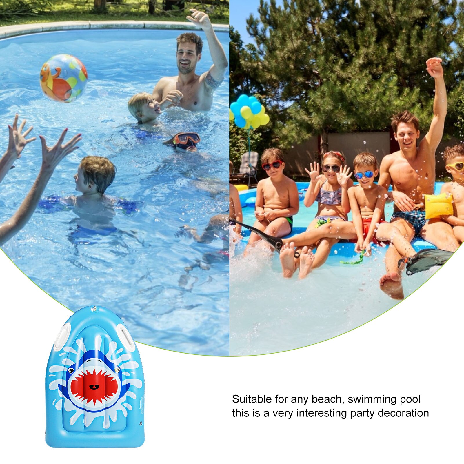 Crianças seguro piscina flutuador inflável piscina float festa flutuante espreguiçadeira água diversão brinquedo verão ao ar livre actividades festa de praia