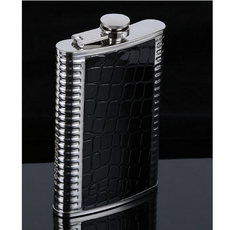 Hip Flask Wine Bottle 6-9OZ Stainless Steel Liquor Whiskey Alcohol Flask Cap Pocket Wine Bottle Liquor Screw Cap: stone pattern 8oz