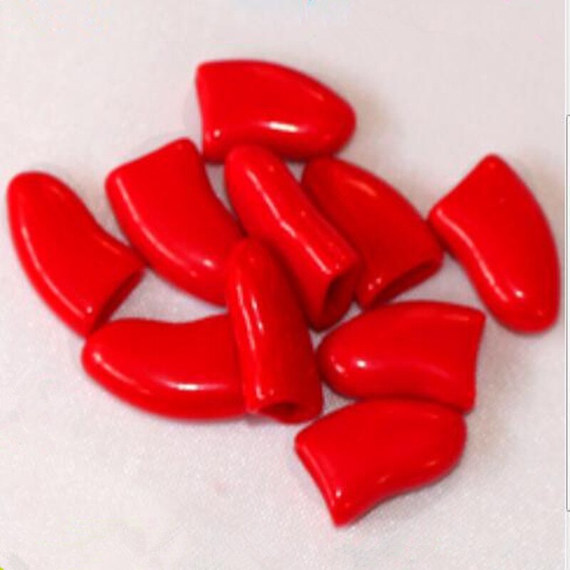 Cw009 nagelkapjes voor huisdieren, hond en kat, 20 stuks/partij, huisdier, kat, hond, nagel, vinger, verzorging, vloer, bescherming, klauwcontrole, zachte pootkapjes, maat xs, s, m, l: Rood / M