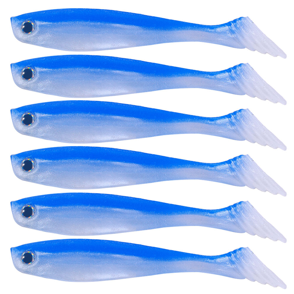 Newup depredador gomas señuelos blandos pesca en el mar señuelo de pesca leurre shad cebo de silicona cola en T Wobblers cebo de pescado 10cm5g: Color gris pizarra