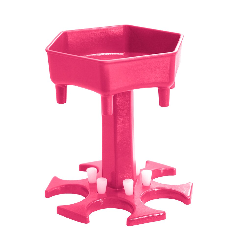 6 Shot Glass Dispenser Holder Caddy Liquor Dispenser Portable Dispenser Party Bar Accessory Drinking Games Glass Dispenser: Hexagon-pink