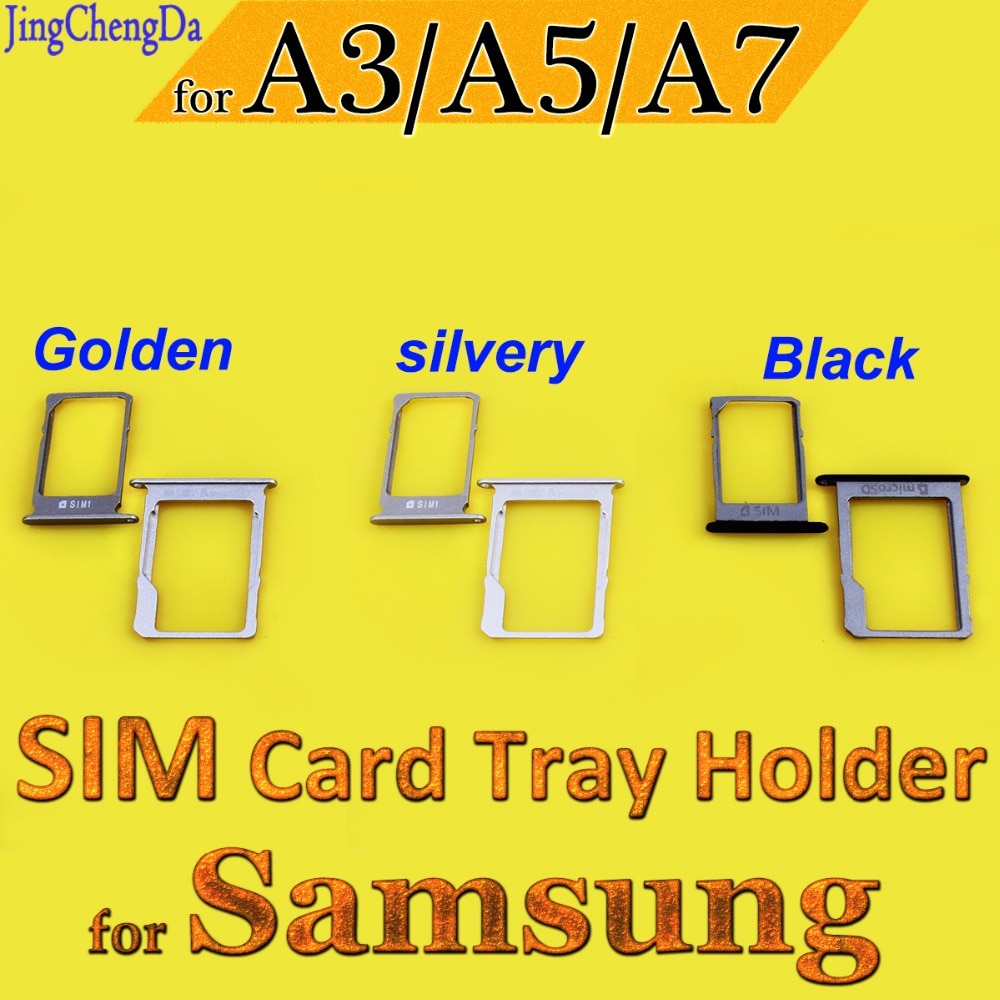 Dual SIM Goldene/silber/Schwarz Kartensteckplatz Fach Adapter Ersatzteile Für Samsung Galaxis A3 A5 A7 Sim Einbauschlitz Halfter