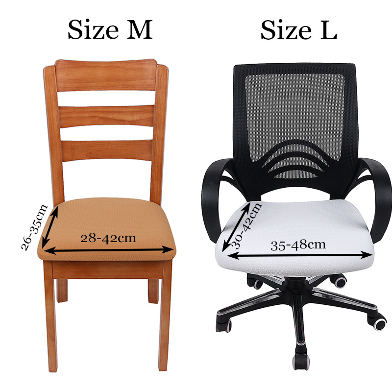 Housse de chaise élastique | Couleur unie, housse extensible pour cuisine bureau, protection de siège, étui pour salle à manger et ordinateur salon