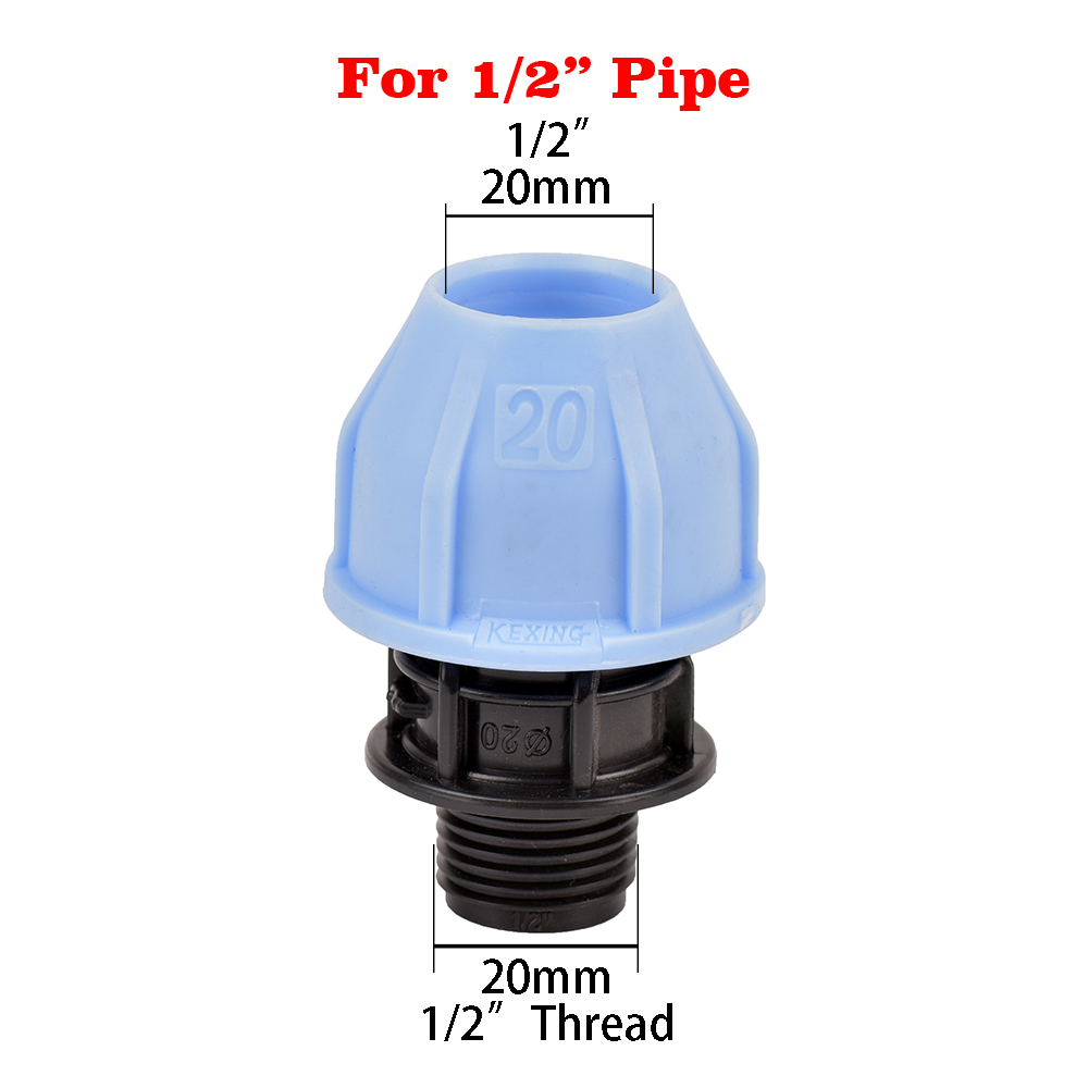 Regenfass-passend zu anschließen OD 20/25/32 mm PE-Rohrverbinder-Adapter für Wassertanks, Aquarien, Wannen, Schwimmbecken: Weiß