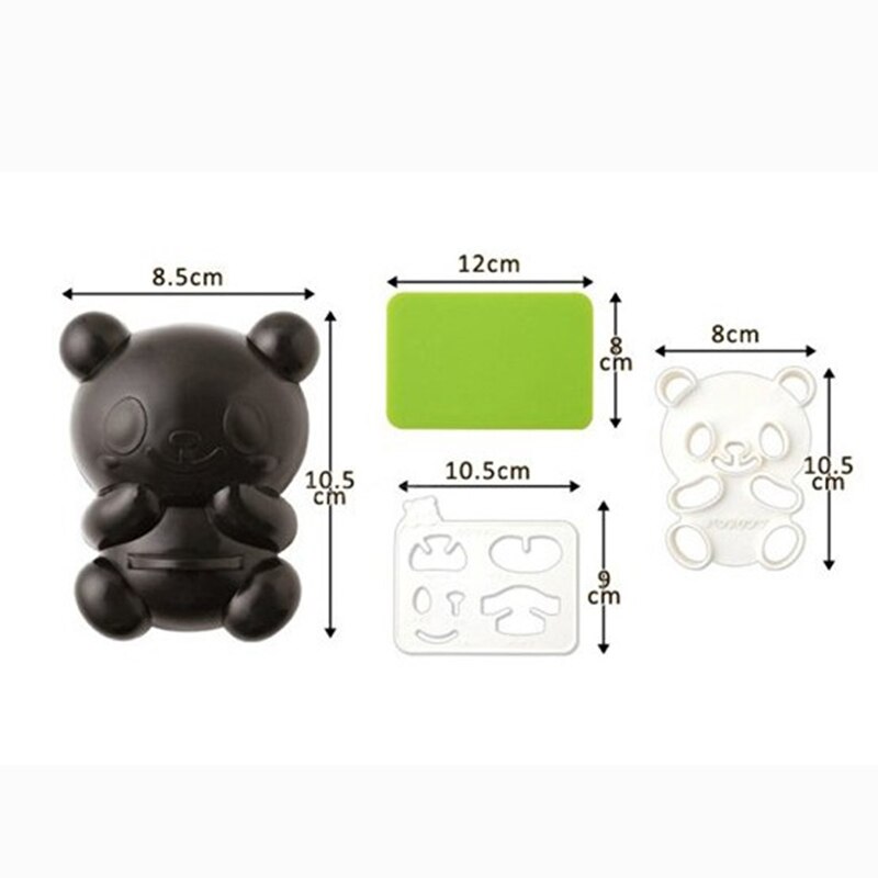 4pcs/set Panda Rice Mold DIY Sushi Mold Maker Dry Roasted Seaweed Cutter Sushi Making Kitchen Tools Bento Accessories