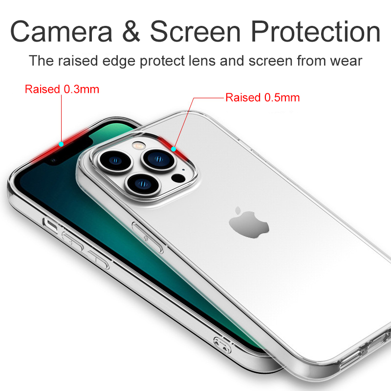 Ultra Thin Slim Case For iPhone 15 15 14 13 12 Mini 11 Pro XS Max X XR SE2 SE 3 6 7 8 Plus Clear Cover Cases