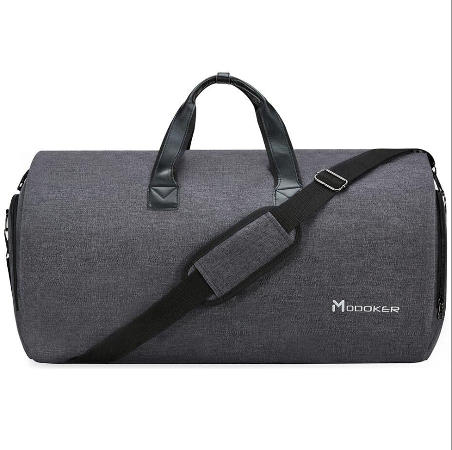 Modoker Kleidungsstück Reisetasche mit Schulter Gurt Seesack Tragen auf Hängen Koffer Kleidung Geschäft Taschen Mehrere Taschen: schwarz