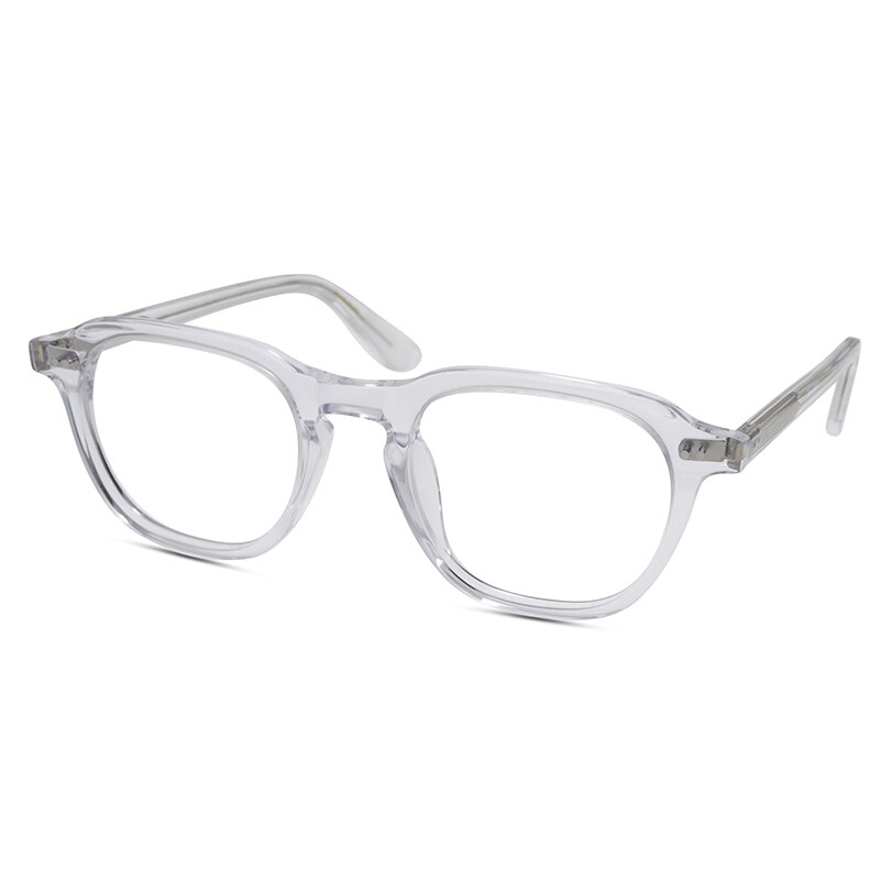 Acetaat Brillen Originele Japan Handgemaakte Hele Jelly Kleur Frame Hand Klinknagel Billik Eyewear: Crystal