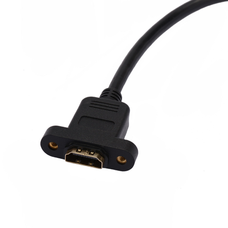 0.3/1M Hdmi Kabel Man Naar Vrouw Case Panel Mount Schroef Hdtv-Compatibele Kabel Hdr 4K Voor Splitter Extender Adapter