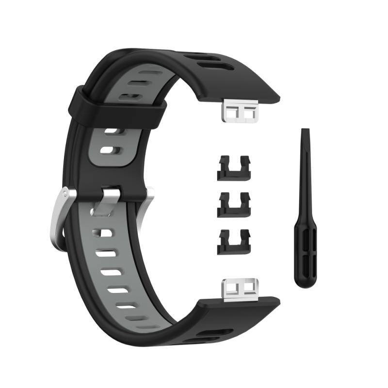 Geeignet für Huawei Uhr Fit Schnalle Silikon Strap Edelstahl Kopf Korn Einfache Feste Farbe Sport Armband Zubehör: 08