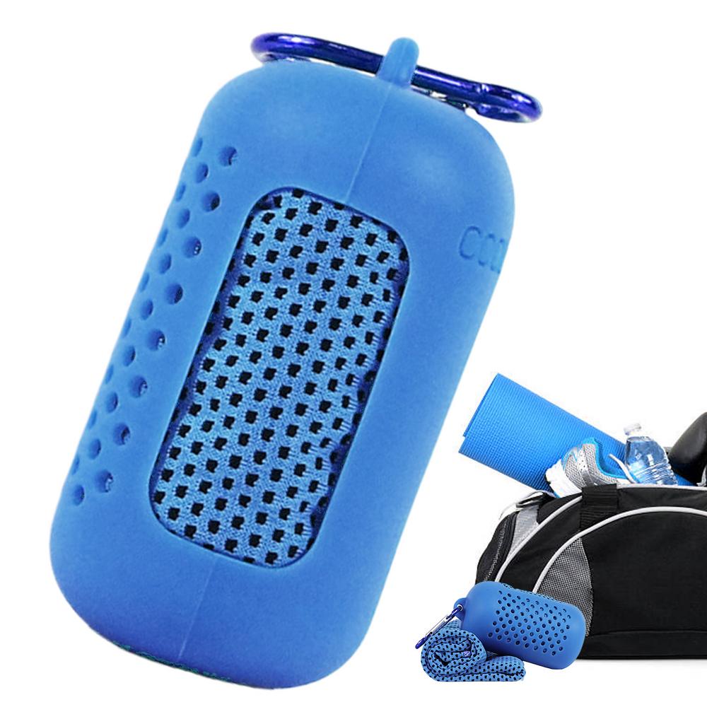 Softeis Handtuch heißes nasser Softeis Handtuch schnell trocknendes leichtes kompaktes Kühlt uch für Golf Schwimmen FußBall Fitness Studio: Blau