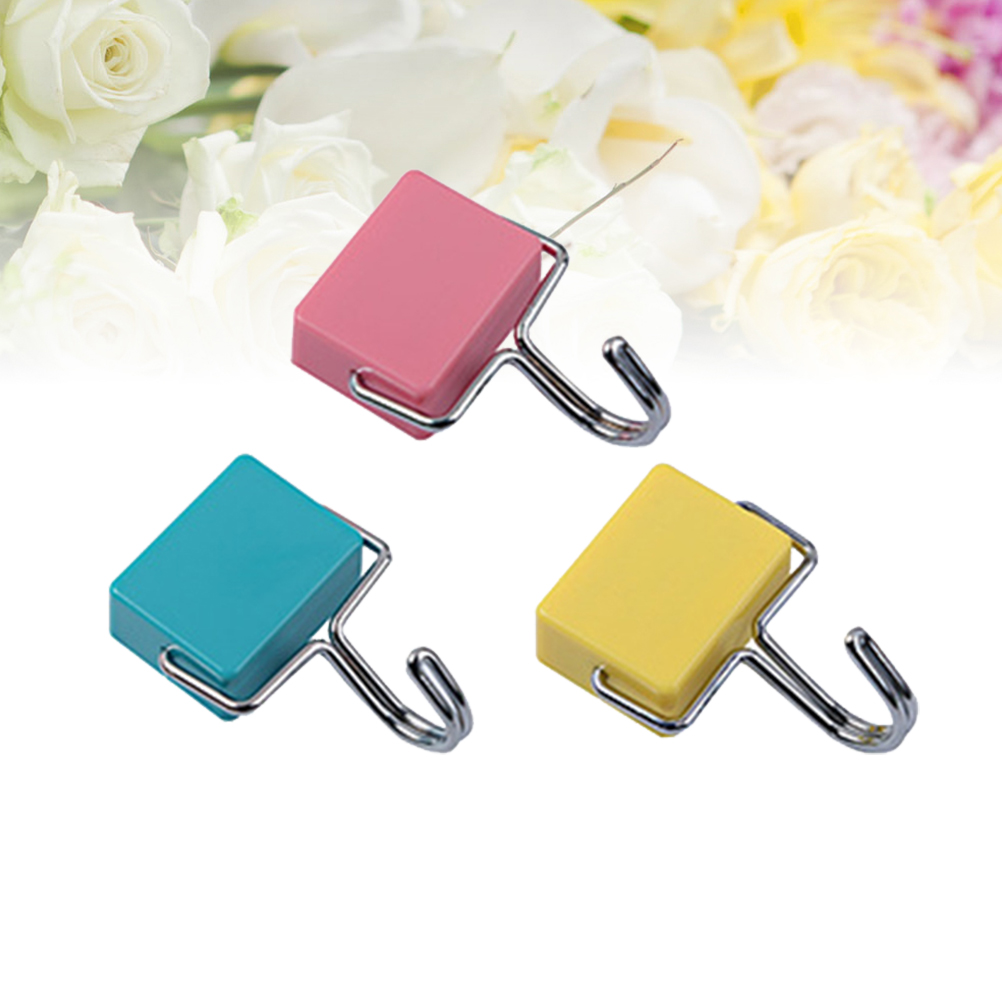 3Pcs Magnetic Hooks Wall Mounted Coat and Hat Hanger Towel Hanger Clothes Hooks for Bathroom Living Room Kitchen