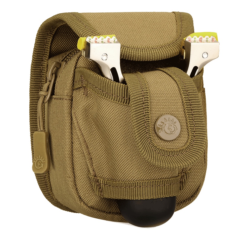 Bolsa de tirachinas para deportes al aire libre, paquete de bolas de acero, parte trasera de nailon a través del cinturón, duradera sin deformación para caza