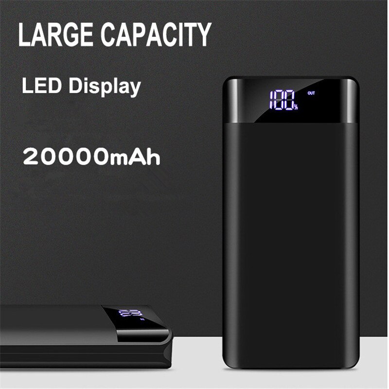 LEORY Energie Bank Ladegerät fallen Energie Bank fallen 20000mAh Dual USB Ausgang LED Dispaly Schnelle Ladung Externe Batterie Ladegerät fallen