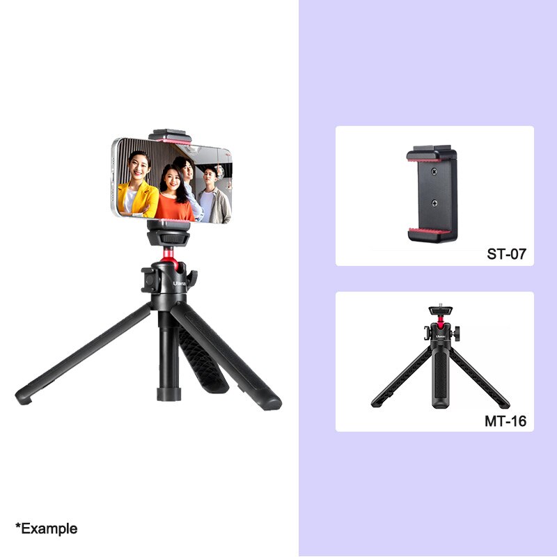 Ulanzi MT-16 Erweiterbar Schreibtisch Stativ Mit Kugelkopf Kalten Schuh Selfie Stock Für Mikrofon LED Licht Smartphone Kamera: mit phone halter