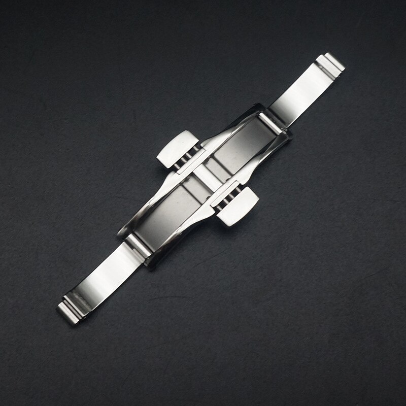 Stainless Steel Solid Metal Clasp For Tissot Watch Accessories Double Push Button Fold Watch Buckle Butterfly Deployment Clasp