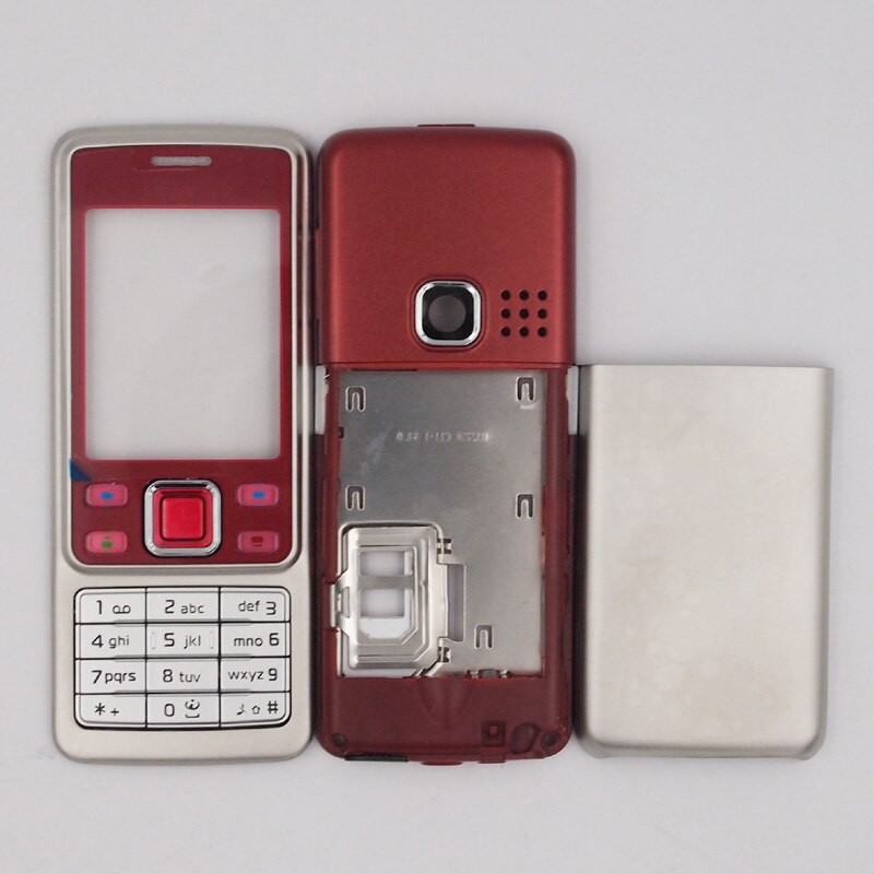 BaanSam Novo Caso de Habitação Para Nokia 6300 Com Teclado Inglês: Vermelho