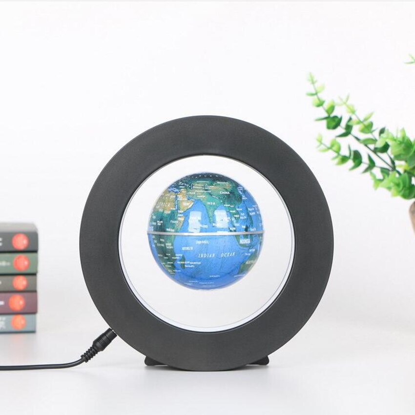 Novedad, mapa del mundo, Globo flotante de levitación magnética LED, tellurión flotante con luz LED, decoración del hogar, adorno de oficina