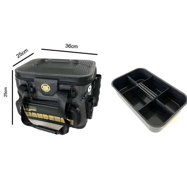 Barril de pesca, caja de peces vivos, anzuelo de pesca multifuncional EVA, caja de cuentas de parada, cubo de pesca grueso portátil de gran capacidad: YELLOW
