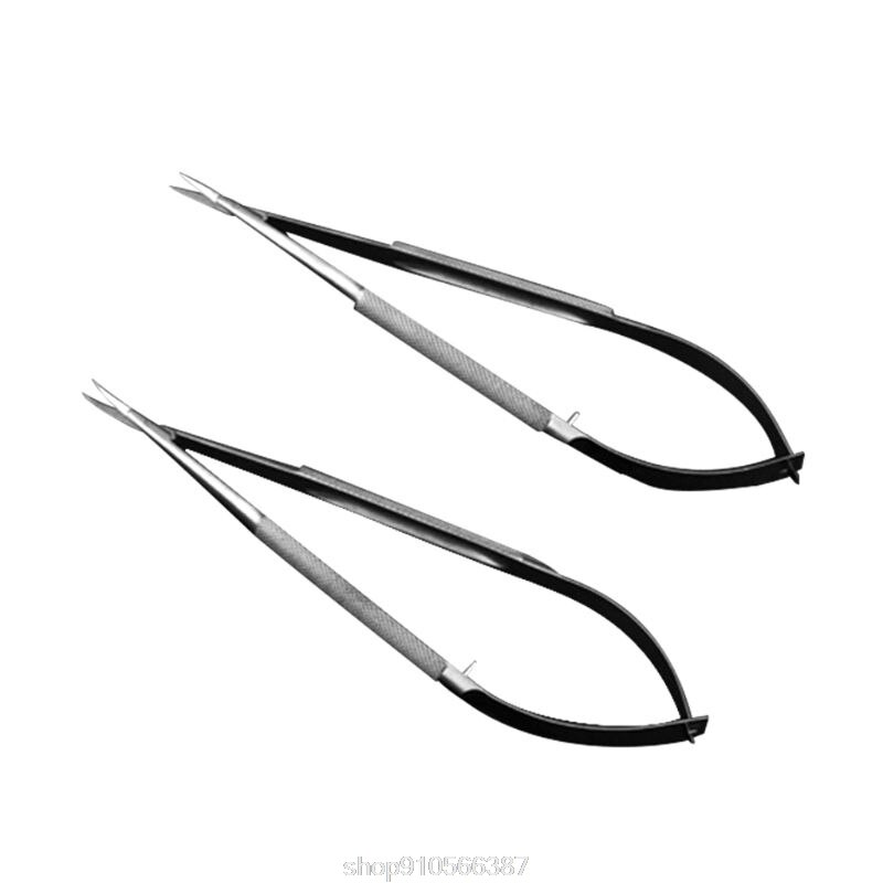 Microscopic Scissor Forcep Probe Micro Hook Tweezer Spatula 12cm Stainless Steel N09 20