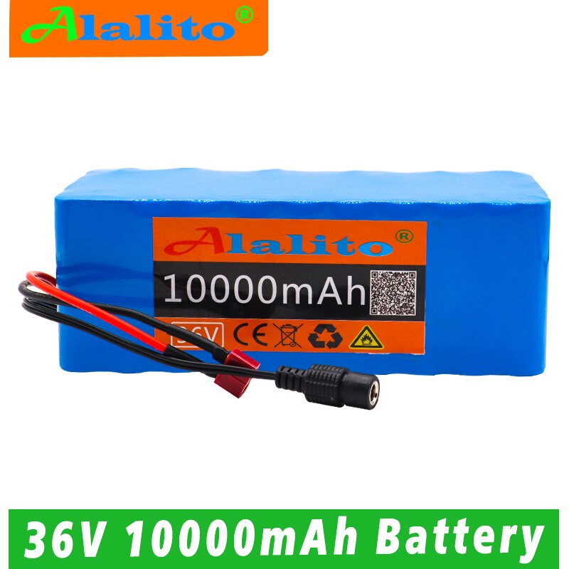 Alalito 36V 10S4P 10Ah 500W High Power & Capaciteit 42V 18650 Lithium Accu Ebike Elektrische Auto fiets Motor Scooter Met Bms