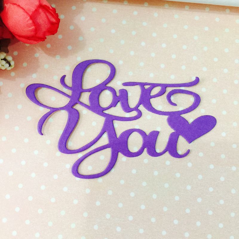 Liefde U Metalen Stansmessen Stencil DIY Scrapbooking Album Stempel Papier Card Embossing Ambachten Decor