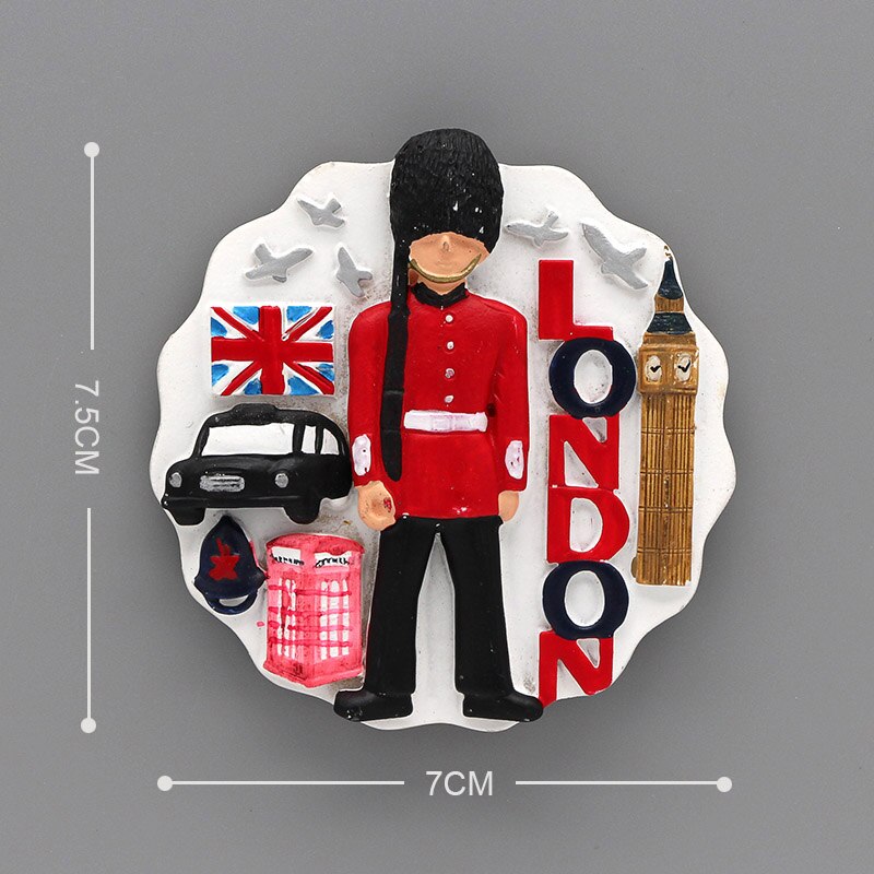 London souvenir magnetiske 3d køleskab klistermærker britisk soldat bus london bridge køleskab magneter verden turisme souvenirs: London soldater