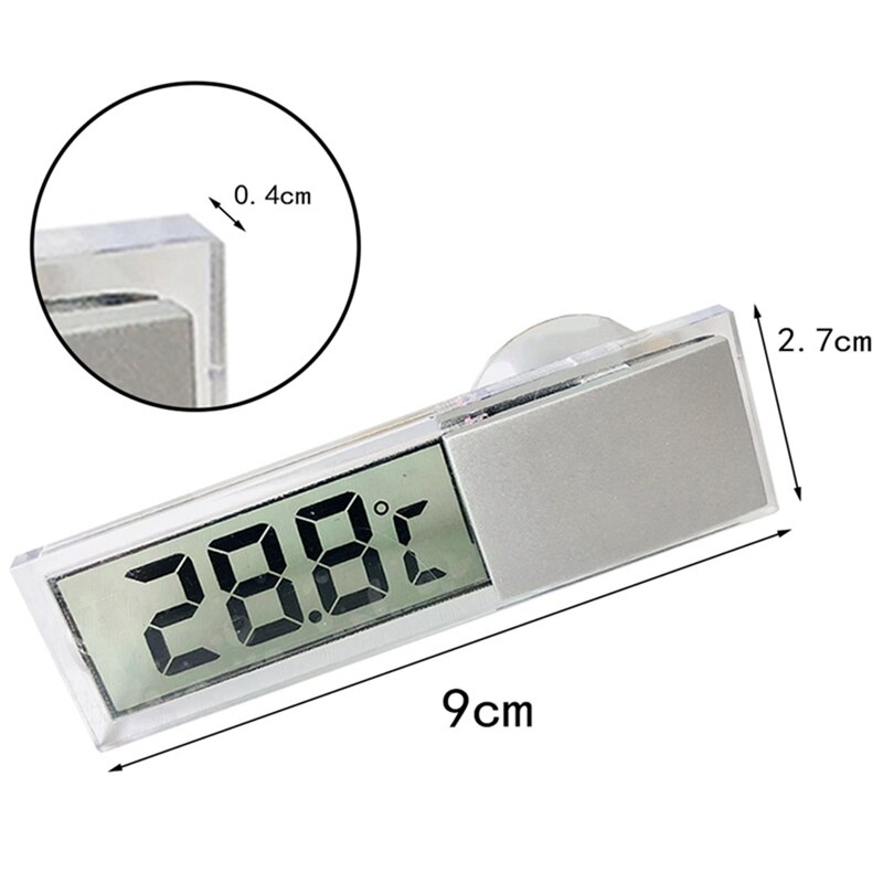 Lcd auto digitale klok auto raamthermometer celsius fahrenheit auto digitale klok auto accessoires