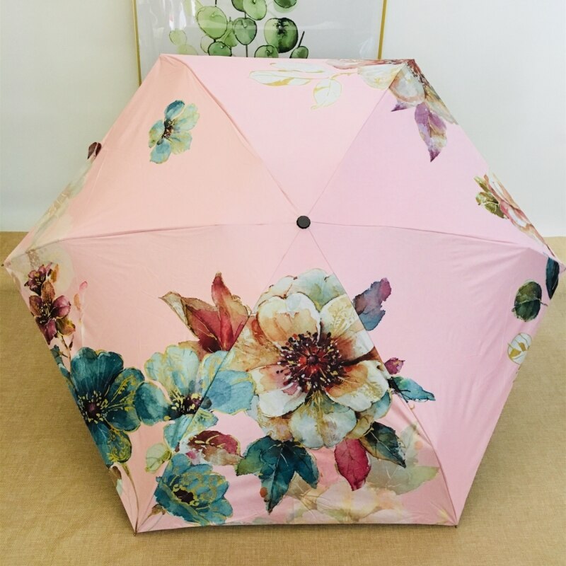 Mini Pocket Umbrella Women Sunny and Rainy Mini Folding Umbrellas 200g Small Sun Parasol Umbrella Rain Women