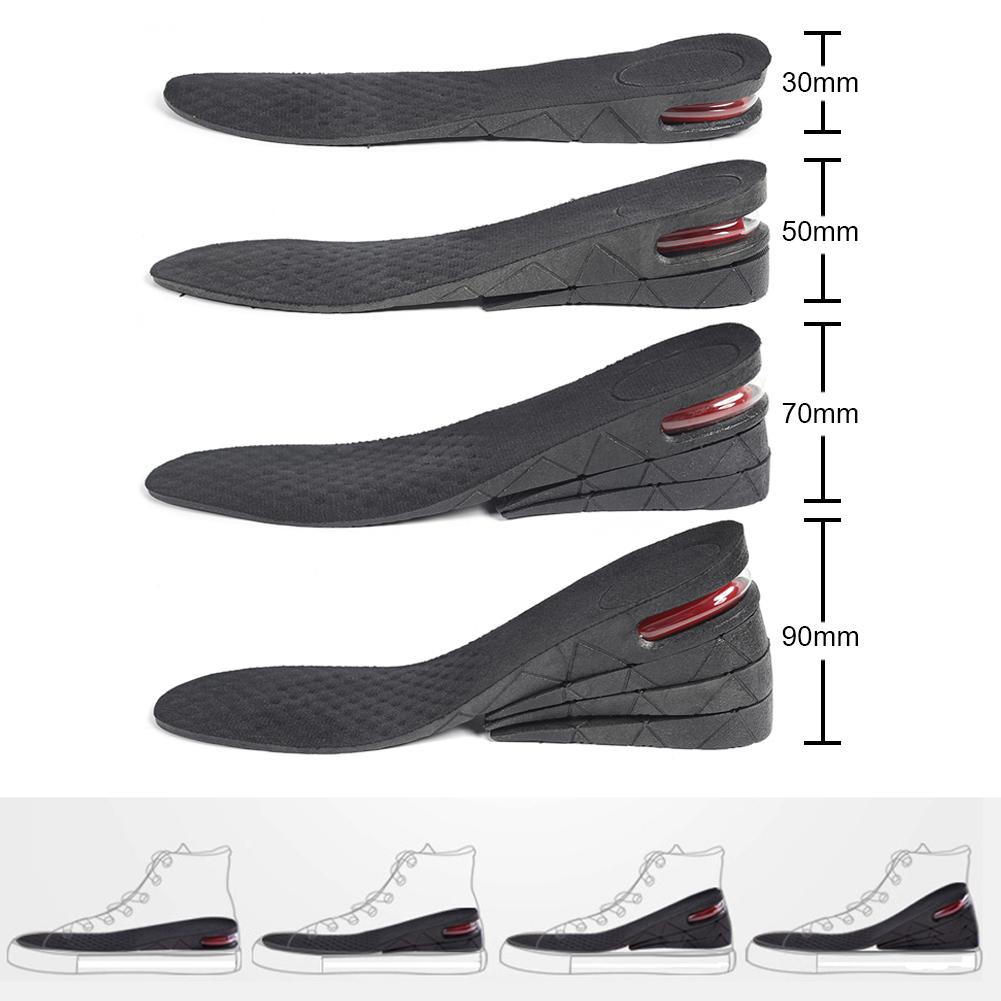 1 Pair Unisex Height Increase Insole Adjustable Cut Lift Shoe Insert Pad Adjustable Cut Shoe Heel Insert Tall Breathable Insole