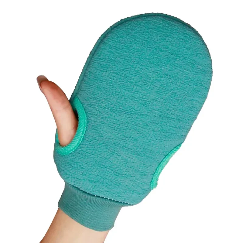 bain pour Peeling exfoliant nettoyage du corps gommage mitaine frotter peau morte gants pour douche corps brosse serviette SPA mousse corps Massage: Black