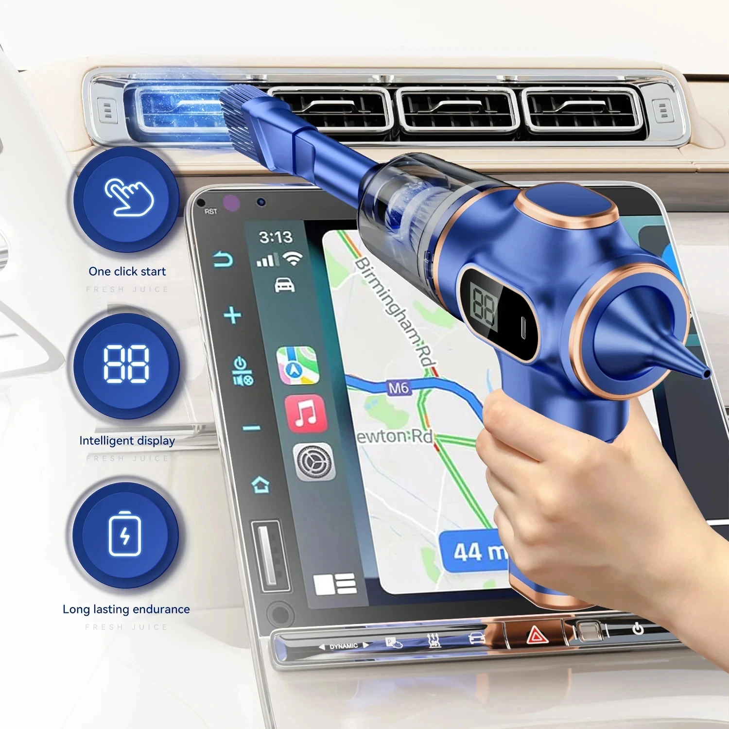 OnePlus Wireless Car Vacuum Cleaner Home Appliance High Power With Display Screen Office Car Carpet Sofa Household Cleaner